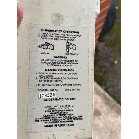 Gliderol GENUINE TM-27MHz TM27 handset