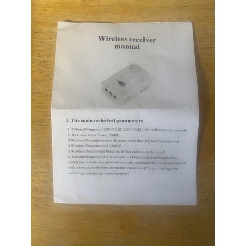 NECO Eco Roller Shutter Remote Control 230V & 2 Handsets