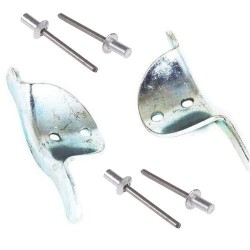 PAIR Roller Shutter Door Pressed Steel END LOCKS for 77mm slat (lath)