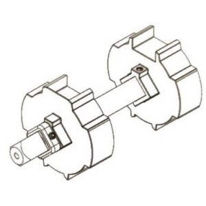 Roller Shutter Door Metal Dummy End 18mm Shaft - 70mm Octagonal