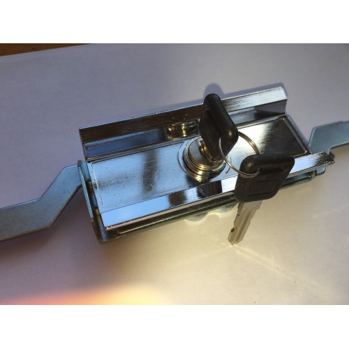 Steel Line Inline Roller Shutter Lock - Chrome