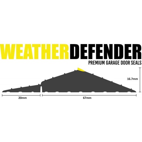 5m Garage Door Weather Defender Floor Threshold Seal Kit