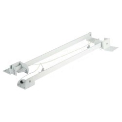 PAIR of 560mm British Made Garage Door Stays (White) - For Side Hinged Doors