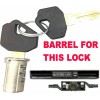 STEEL LINE Old Style Garage Roller Shutter Door Lock - Barrel & 2 Keys