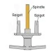 Henderson T-Handle Lock 18mm Spigots Long Shaft