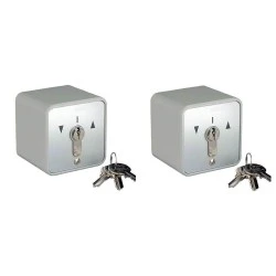 Pair of KEYED ALIKE Roller Shutter Industrial Key Switches - IP54