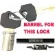 STEEL LINE Old Style Garage Roller Shutter Door Lock - Barrel & 2 Keys