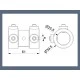 Sectional Garage Door Aluminum Coupler Residential - 1" Shaft