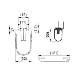 Garador Rubber Bottom Seal For Sectional Garage doors