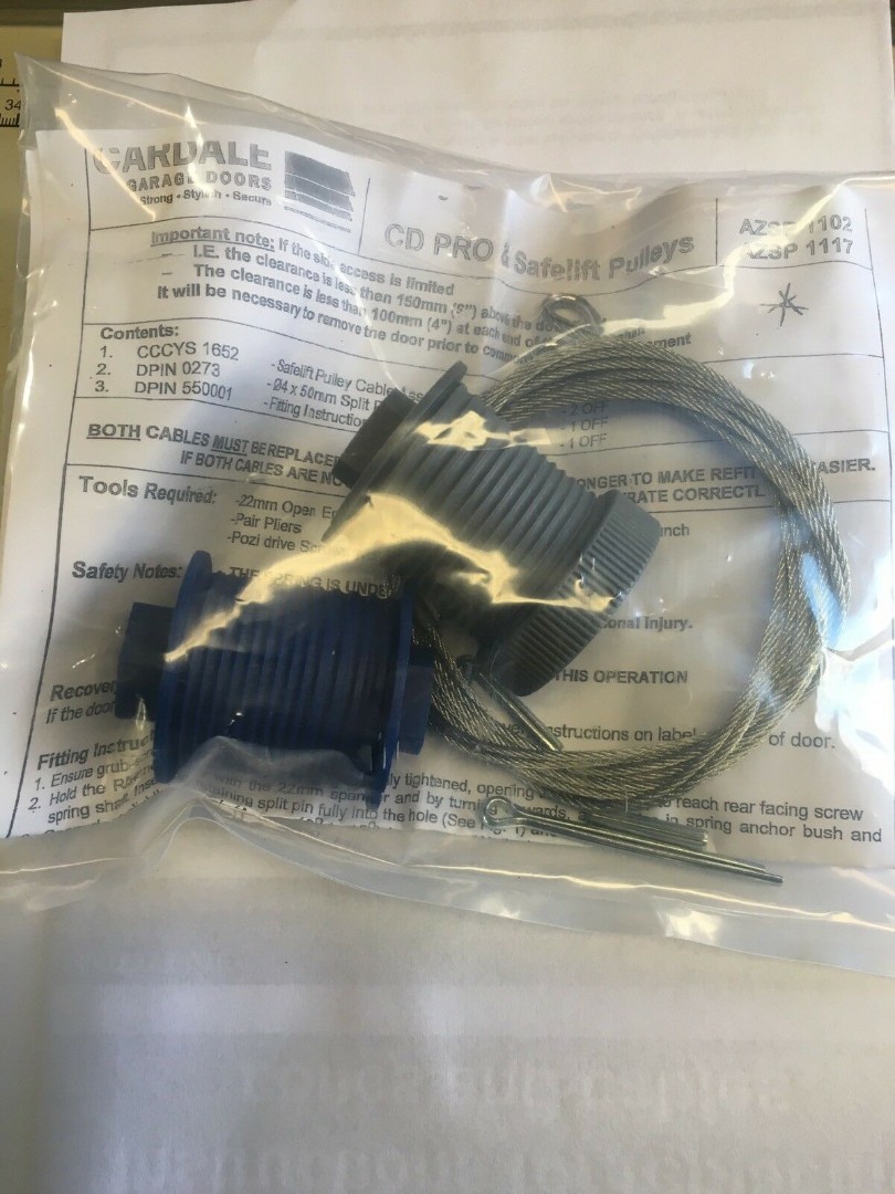 Cardale GENUINE CD Professional Safelift Pulley Drums & Cables Cardale GENUINE CD Professional Safelift Pulley Drums & Cables