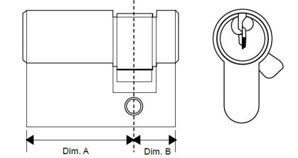 Euro Cylinder Single Side Door Lock Barrel
