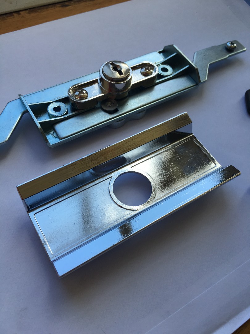 Steel Line Inline Roller Shutter Lock - Chrome Steel Line Inline Roller Shutter Lock - Chrome