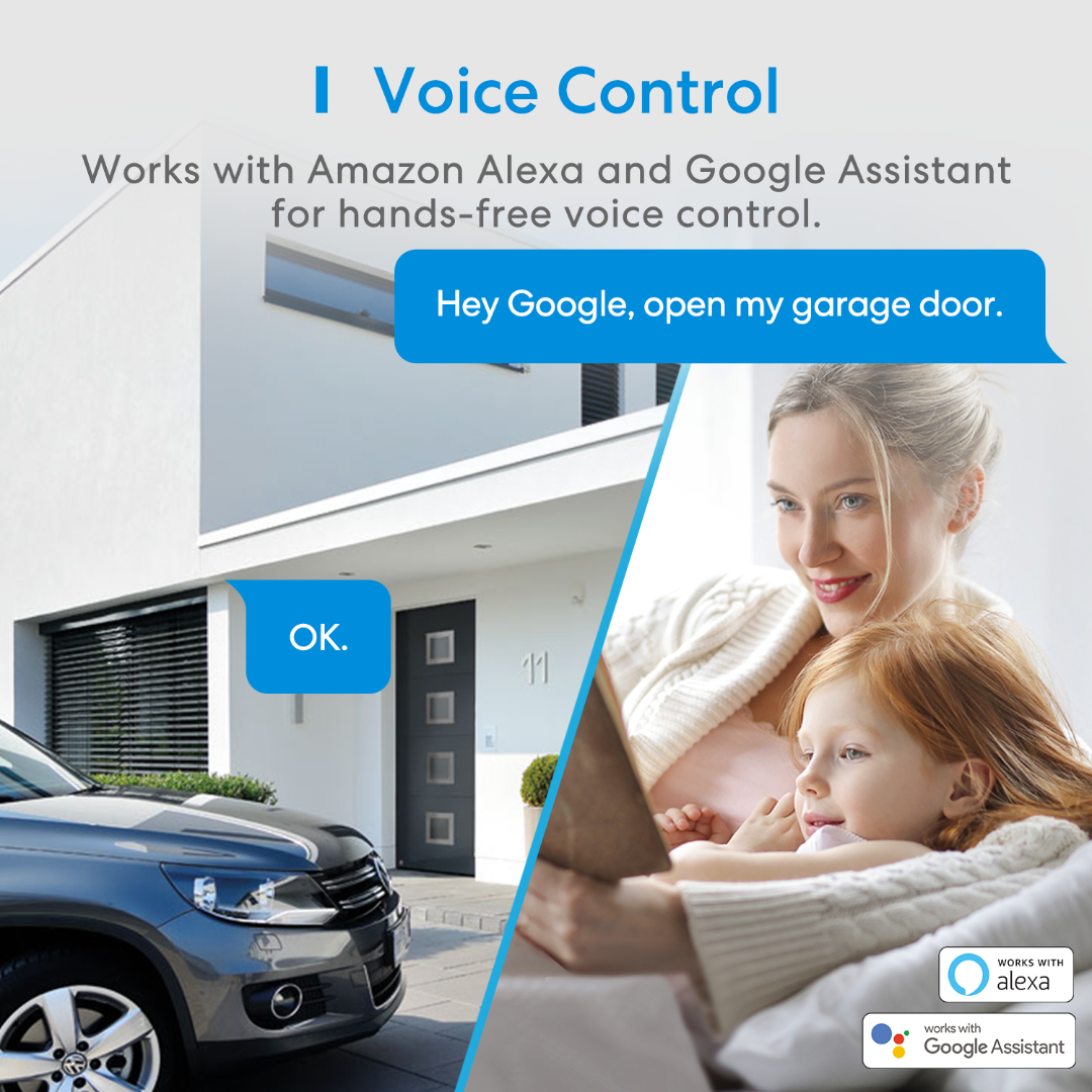 Meross Smart Wi-Fi Garage Door Opener - Alexa Compatible Meross Smart Wi-Fi Garage Door Opener - Alexa Compatible
