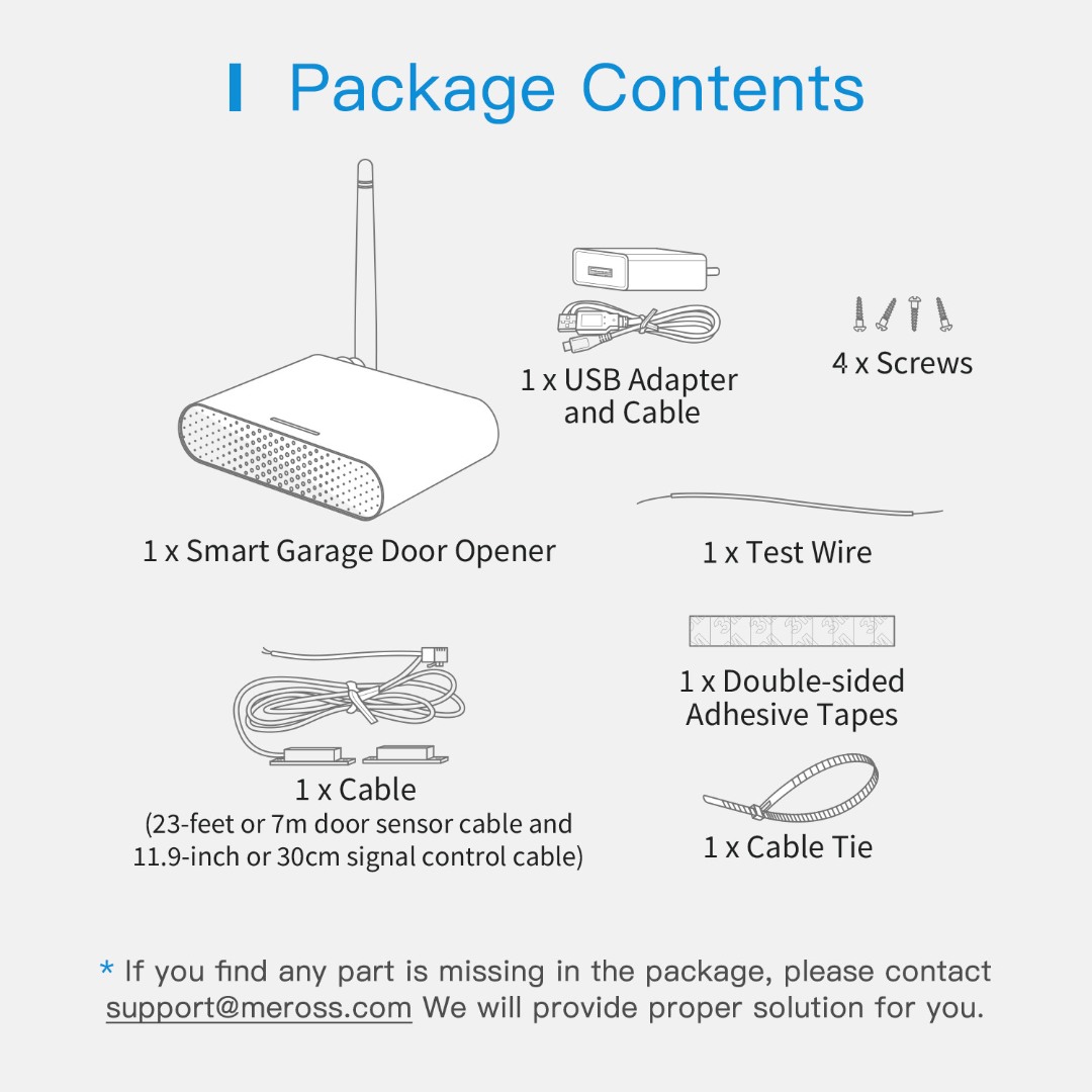 Meross Smart Wi-Fi Garage Door Opener - Alexa Compatible Meross Smart Wi-Fi Garage Door Opener - Alexa Compatible
