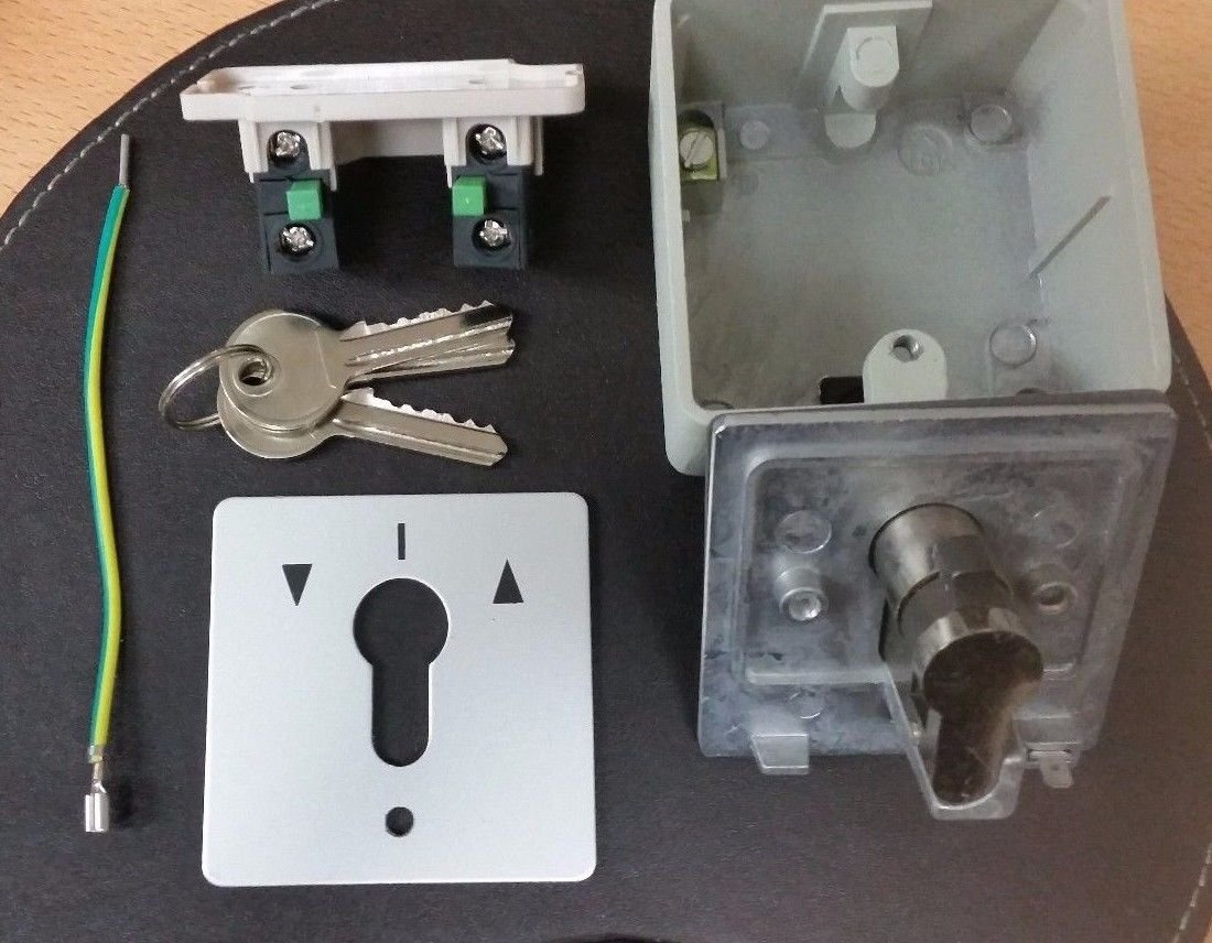 Pair of KEYED ALIKE Roller Shutter Industrial Key Switches - IP54