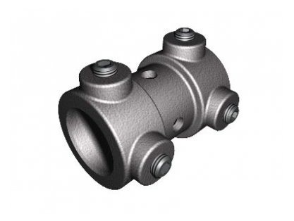 Sectional Garage Door Aluminum Coupler Residential - 1" Shaft
